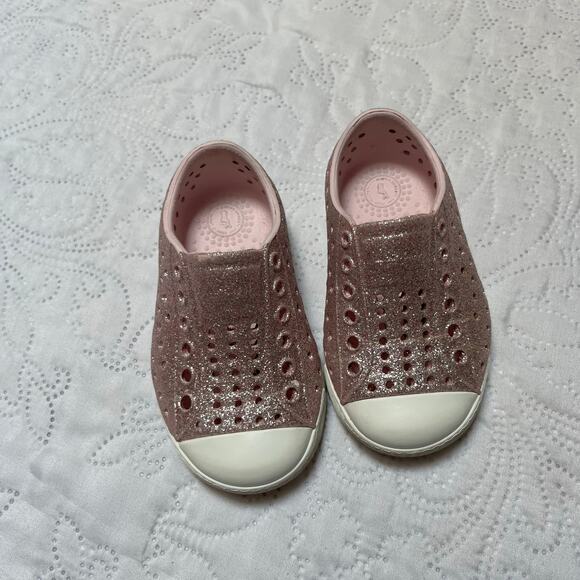 Native Jefferson Bling Glitter Sneakers Size 5 - Picture 5 of 8